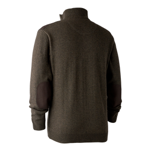 Sheffield Strickpullover mit Reißverschluss am Hals Dark Elm - Deerhunter