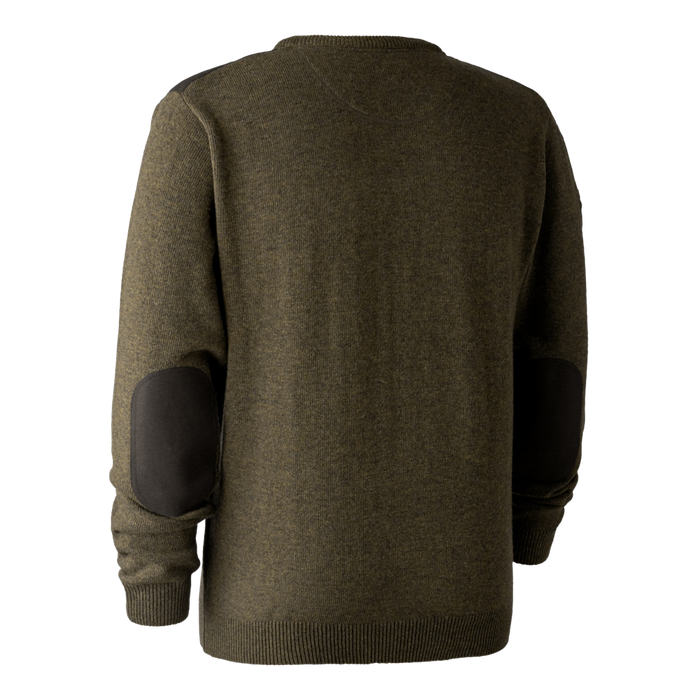 Sheffield-Strickpullover mit V-Ausschnitt – Zypresse – Deerhunter