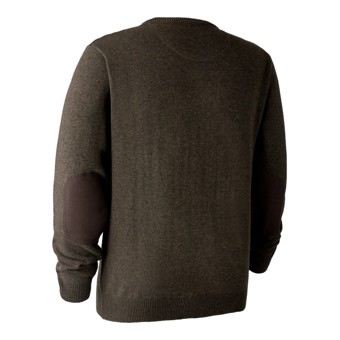 Sheffield Strickpullover mit V-Ausschnitt Dark Elm - Deerhunter