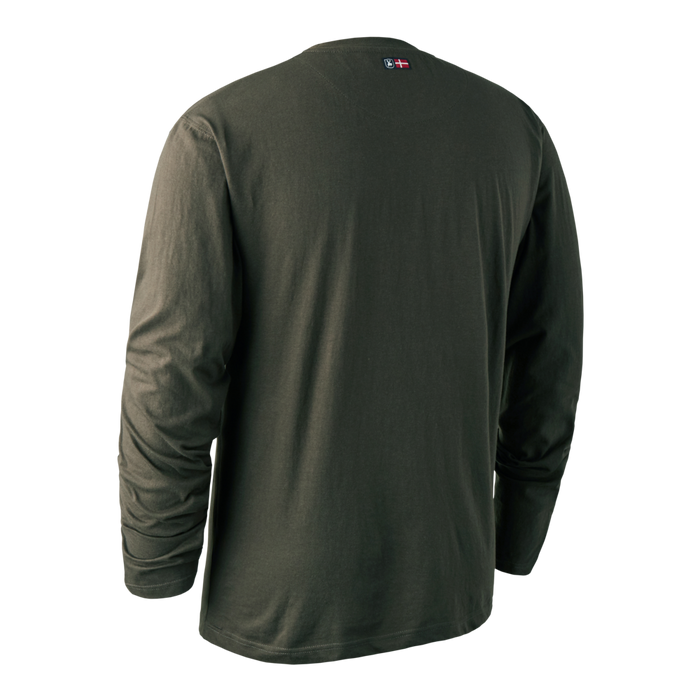 Langarm-Logo-T-Shirt – Schild – Deerhunter