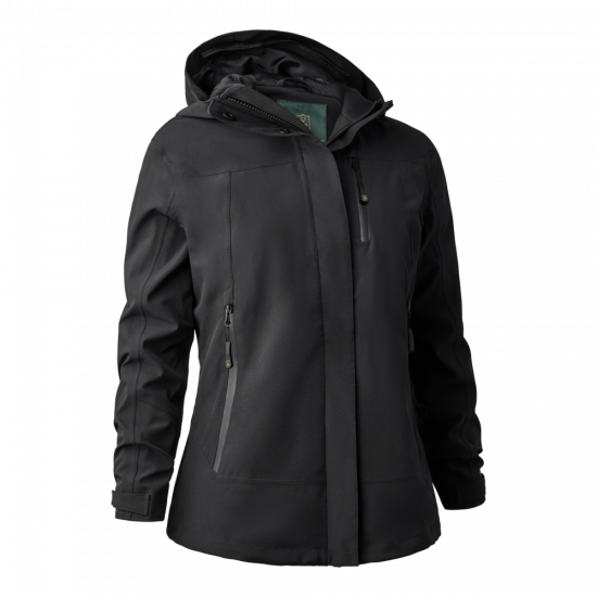 Lady Sarek Shelljacke mit Kapuze Schwarz - Deerhunter