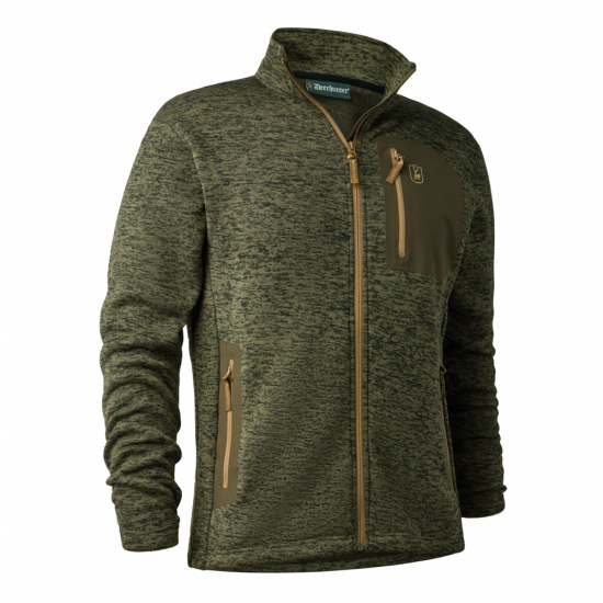 Sarek-Strickjacke – Oliv – Deerhunter