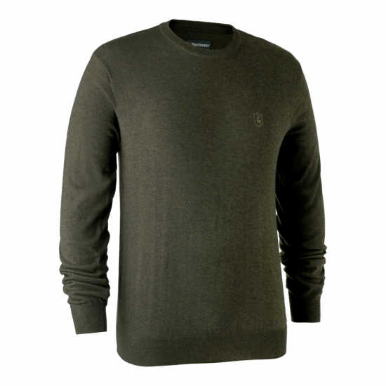 Kingston Strickpullover mit Rundhalsausschnitt – Grün – Deerhunter