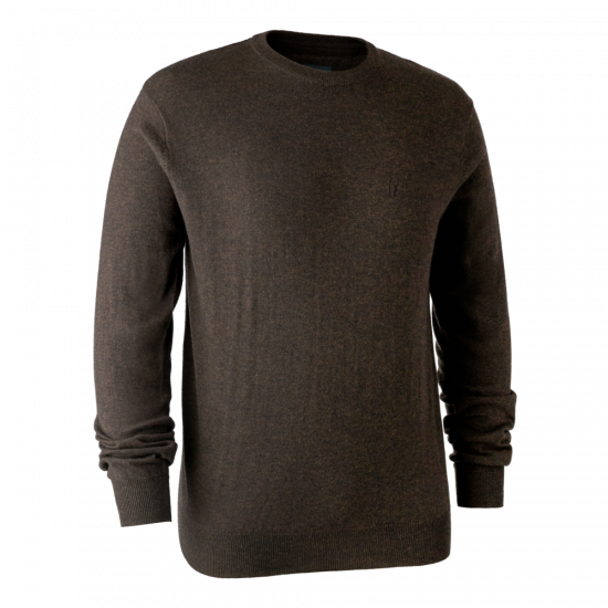 Kingston Strickpullover mit Rundhalsausschnitt Dark Elm - Deerhunter