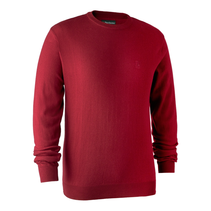 Kingston Pullover mit rundem Hals Rot - Deerhunter