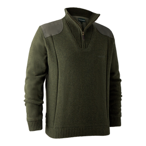 Carlisle Strickpullover mit Stormliner - Green Melange - Deerhunter