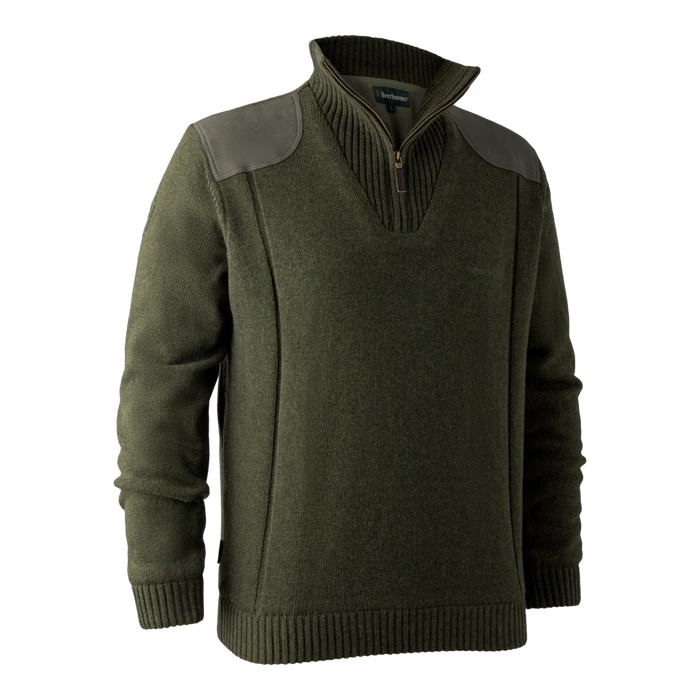 Carlisle Strickpullover mit Stormliner - Green Melange - Deerhunter