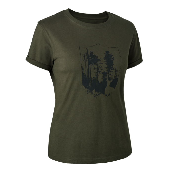 Damen-T-Shirt mit Schild – Deerhunter