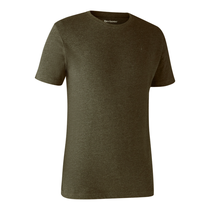 Basic-T-Shirt im 2er-Pack – Adventure Green Mel/Brown Leaf – Deerhunter