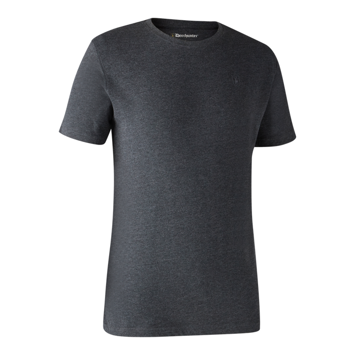 Basic-T-Shirt im 2er-Pack – Brown Leaf Melange – Deerhunter