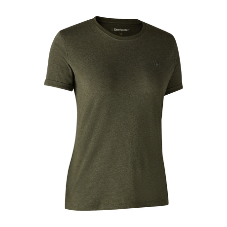Damen Basis 2er-Pack T-Shirt Adventure - Green Mel/Brown Leaf - Deerhunter