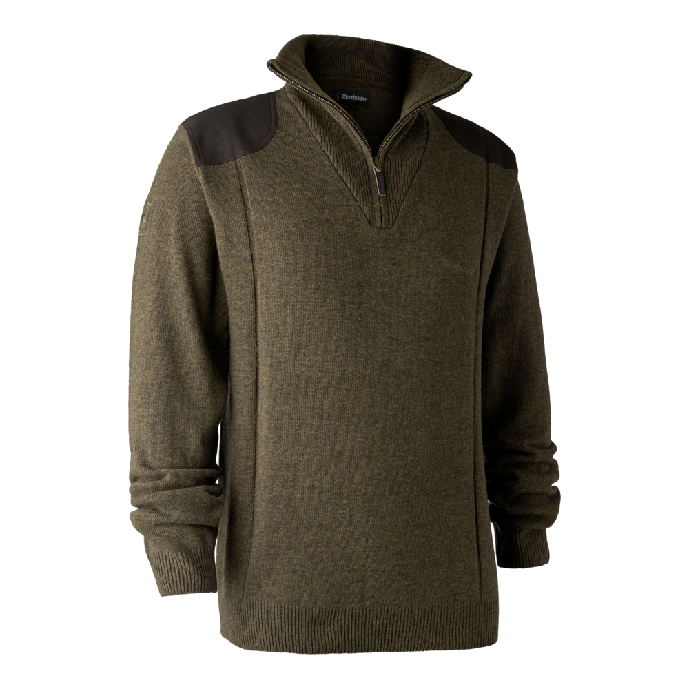 Sheffield Strickpullover mit Reißverschluss am Hals Cypress - Deerhunter