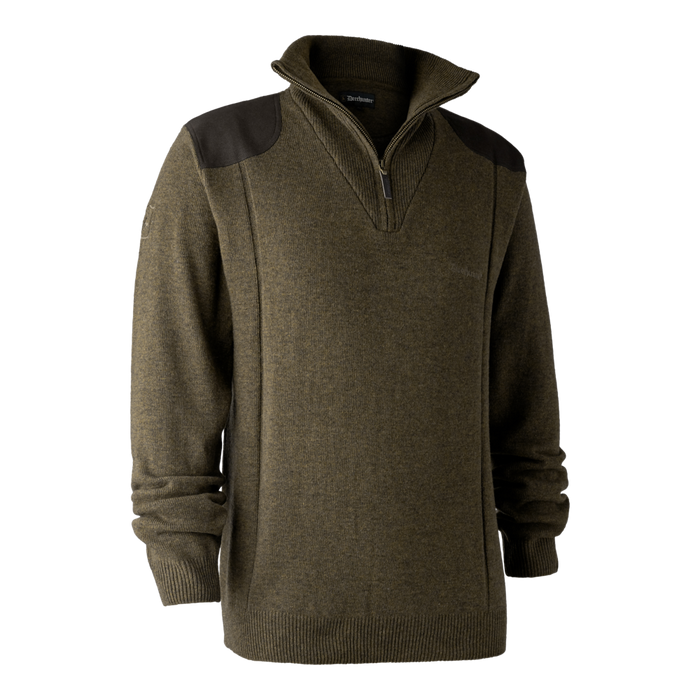 Sheffield-Strickjacke mit Reißverschluss am Hals – Zypresse – Deerhunter