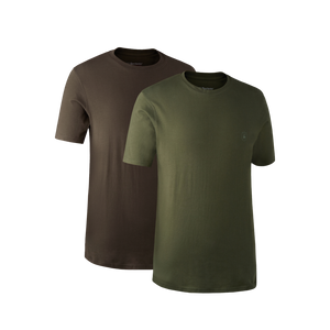 T-Shirt 2er Pack Grün/Braun - Deerhunter