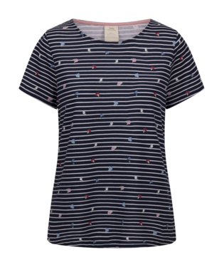 Myla - Navy Floral Stripe - Trespass