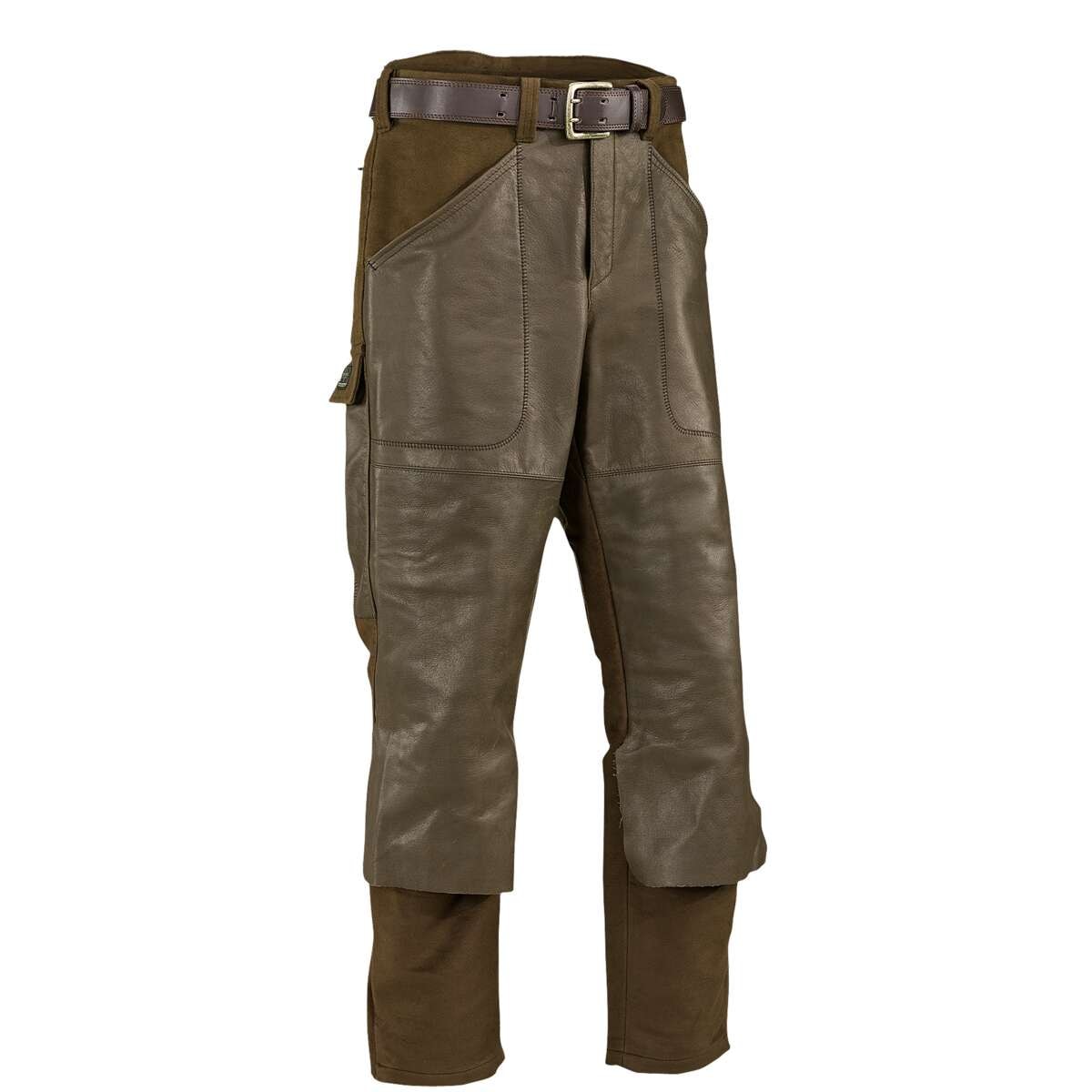 Elch Leder D-Size Jagdhose Braun - Swedteam