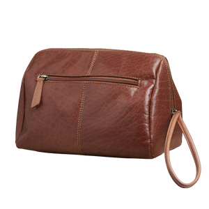 Leder-Kulturtasche Hellbraun - Corium