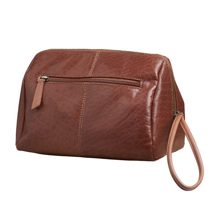 Leder-Kulturtasche Hellbraun - Corium