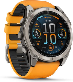 fēnix® 8 – 47 mm, AMOLED, Sapphire, Titanium med Spark Orange/Graphite silikonerem 2