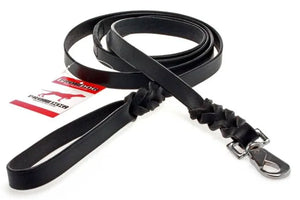 Lederleine mit Geflecht und Karabiner - PROF DOG