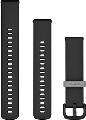 Quick release remme (24 mm), Sort silikone 3