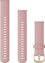 Quick Release remme (20 mm), Blush Pink vævet nylon, lys guld hardware 3
