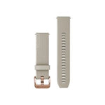 Quick Release remme (18 mm), Lys sand læder, Cream Gold hardware 3