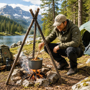 Globuz - Bushcraft Lagerfeuer-Dreibein