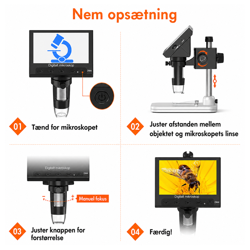 Globuz - 50x–1000x LCD Digitalmikroskop