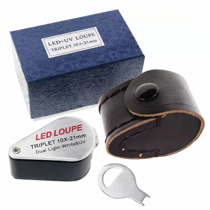 Globuz - 10x Inspektionslupe mit LED- & UV-Licht