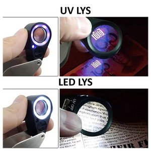 Globuz - 20x Inspektionslupe mit LED- & UV-Licht