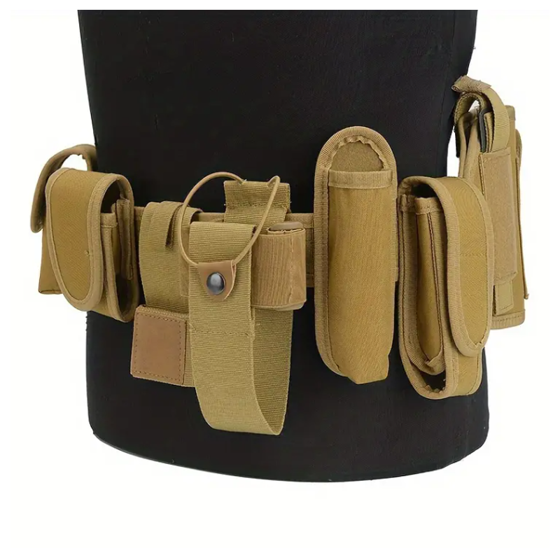 Globuz - 9-in-1 Multifunktionaler Taktischer Gürtel – Khaki