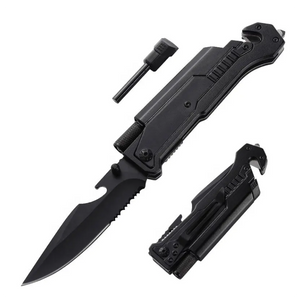 Globuz - Survival-Messer mit Feuerstahl & Taschenlampe