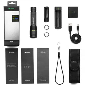 Wiederaufladbare LED-Taschenlampe Pollux PSR52 1000 Lumen - GP design