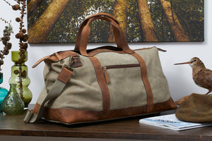 Reisetasche Canvas/Hunter Leder
