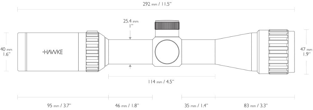 Hawke Vantage - 2-7x32 AO Mil Dot