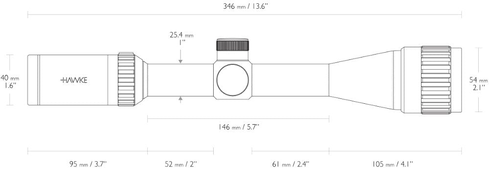 Hawke Vantage - 4-12x40 AO Mil Dot