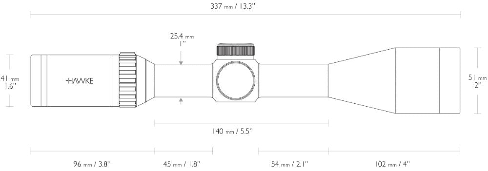 Hawke Vantage SF - 3-12x44 Half Mil Dot