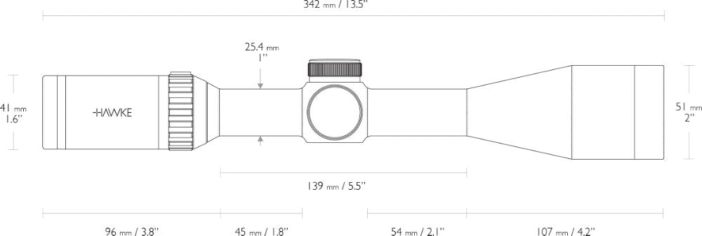 Hawke Vantage SF - 4-16x44 Half Mil Dot