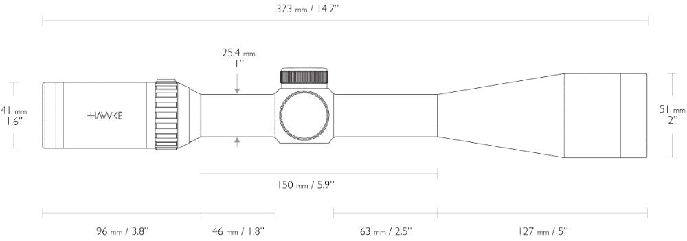 Hawke Vantage SF - 6-24x44 Half Mil Dot