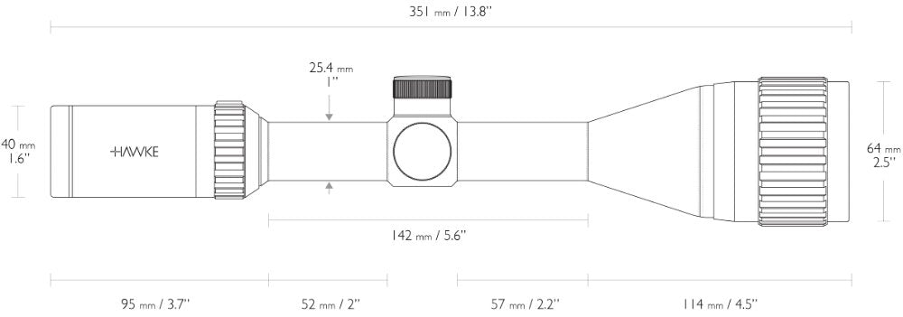 Hawke Vantage IR - 3-9x50 AO Mil Dot