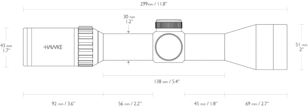 Hawke Vantage 30 WA IR - 1,5-6x44 L4A Dot