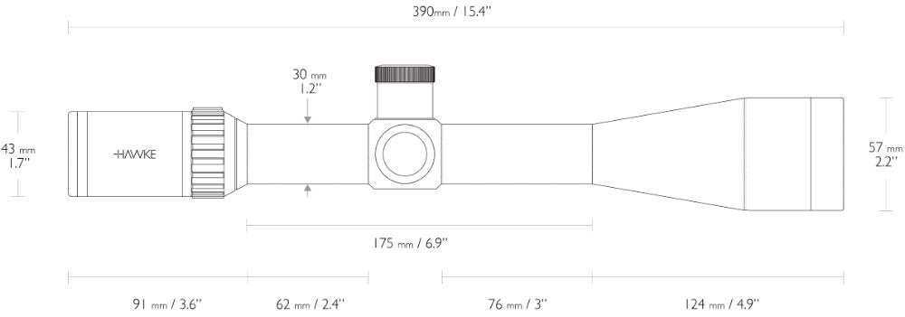 Hawke Vantage 30 WA SF IR – 6-24x50 Half Mil Dot