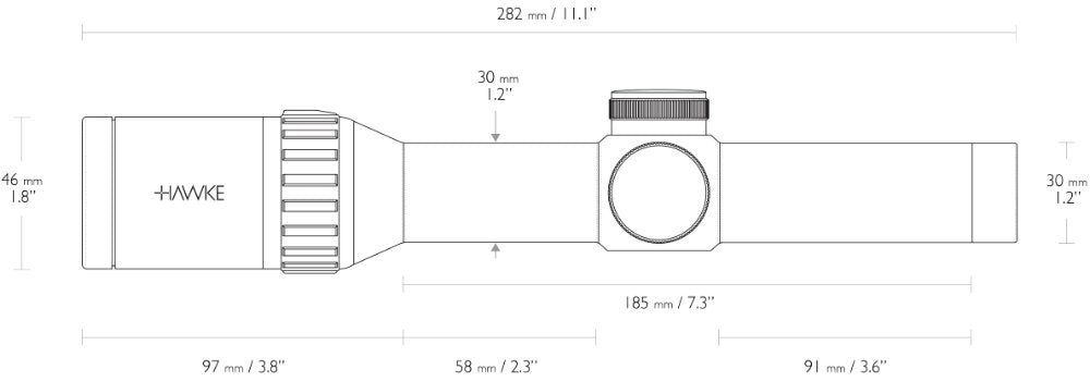 Hawke Endurance 30 WA - 1-4x24 L4A Dot