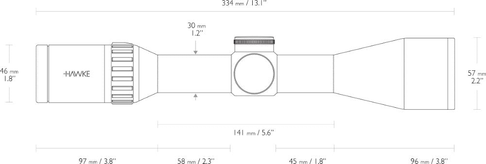 Endurance 30 WA Zielfernrohr 2,5-10x50 LR Dot (8x) - Hawke
