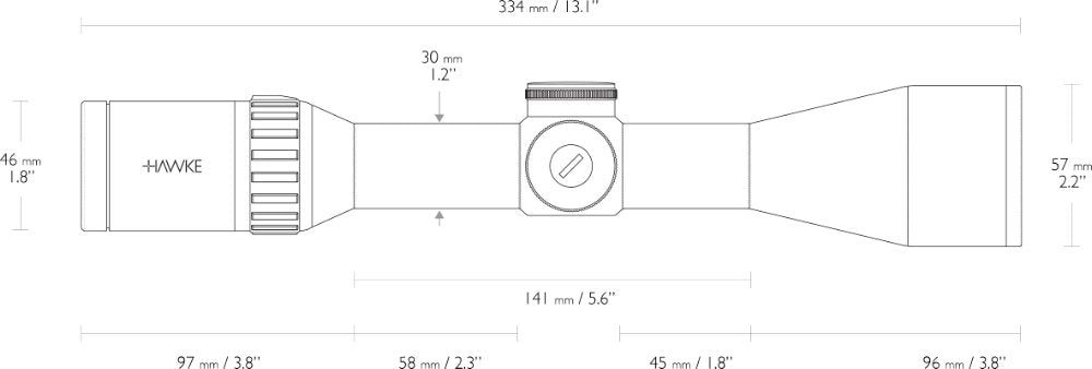 Endurance 30 WA - 2,5-10x50 LRC (10x) - mit Klicktürmen - Hawke