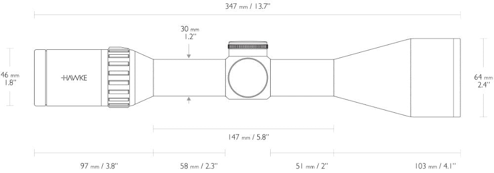 Hawke Endurance 30 WA - 3-12x56 LR Dot (8x)