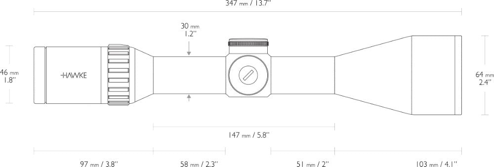 Endurance 30 WA - 3-12x56 LRC (12x) - mit Klicktürmen - Hawke