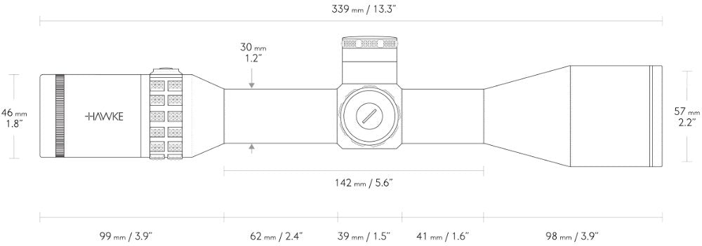Sidewinder 30 SF - 4-16x50 10x Halb Mil - Hawke