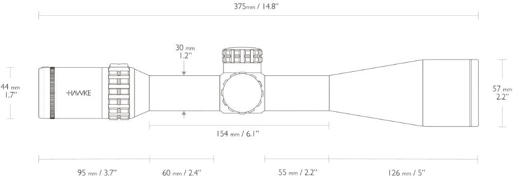 Hawke Frontier 30 SF - 2,5-15x50 LR Dot (8x)